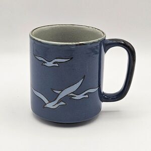 Otagiri Seagull Mug Cup Blue White Ceramic Vintage Retro